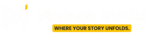vintage media logo white