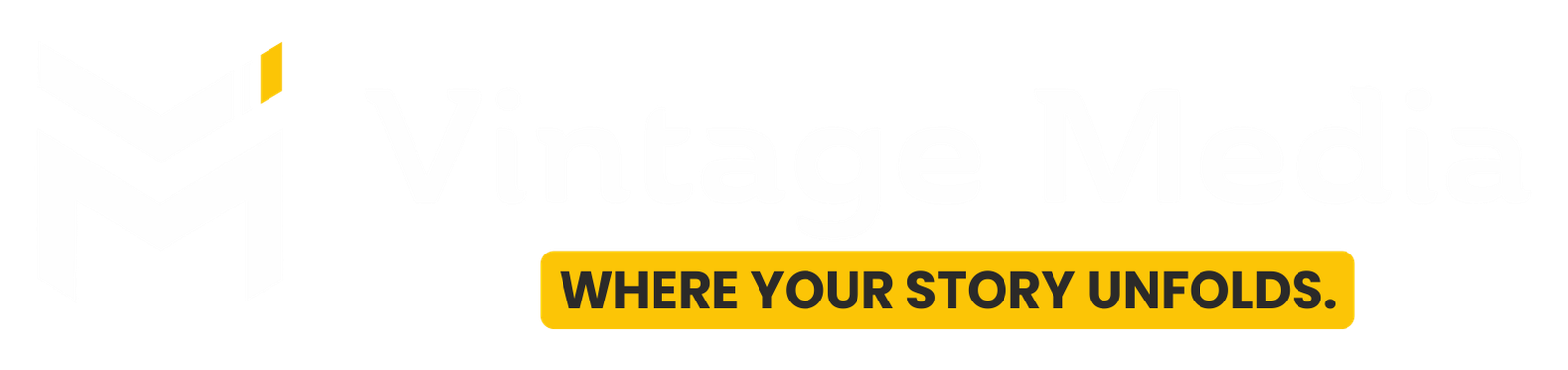 vintage media logo white